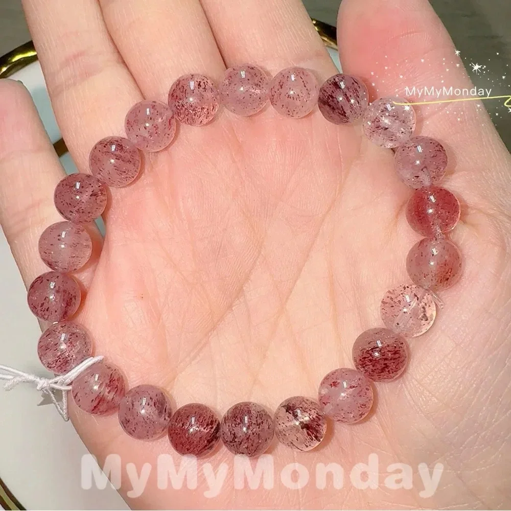 Strawberry Quartz Bracelet 8mm